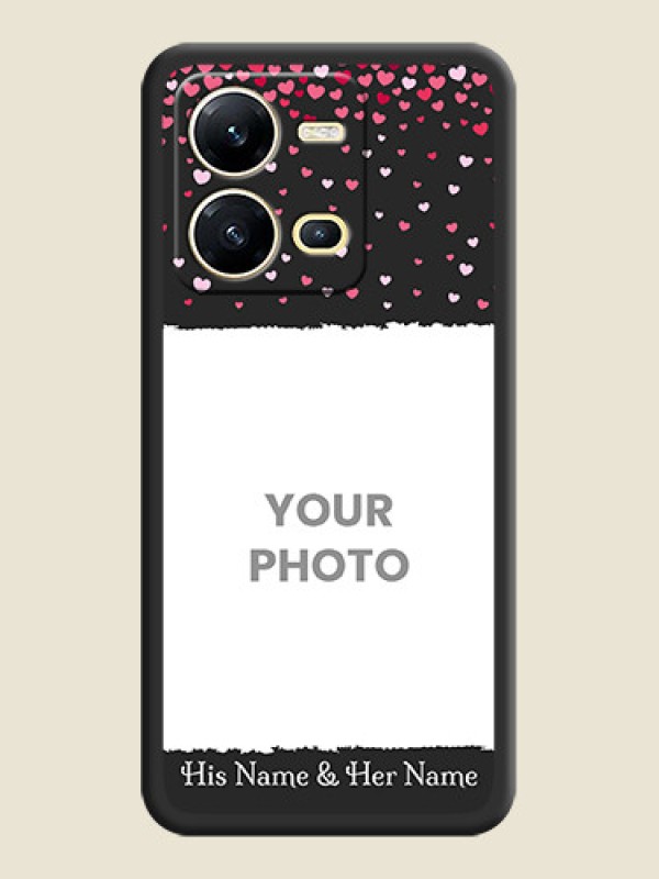 Custom Fall in Love with Your Partner  on Photo on Space Black Soft Matte Phone Cover - Vivo V25 5G - alternate view