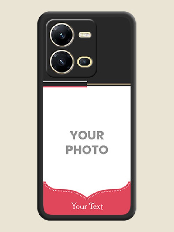 Custom Classic Plain Design with Name on Photo on Space Black Soft Matte Phone Cover - Vivo V25 5G - alternate view