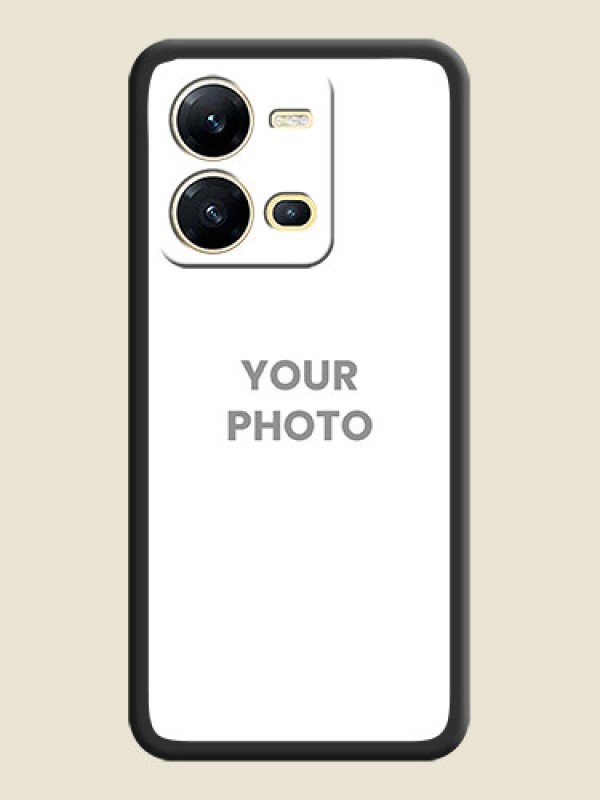 Custom Full Single Pic Upload On Space Black Personalized Soft Matte Phone Covers -Vivo V25 5G - alternate view