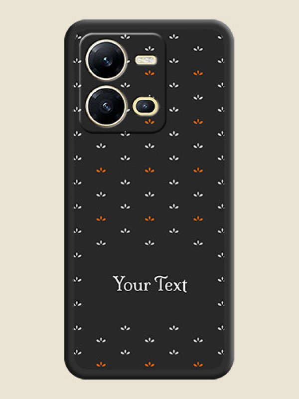Custom Simple Pattern With Custom Text On Space Black Personalized Soft Matte Phone Covers -Vivo V25 5G - alternate view