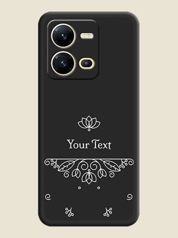 Custom Lotus Garden Custom Text On Space Black Personalized Soft Matte Phone Covers -Vivo V25 5G - alternate view