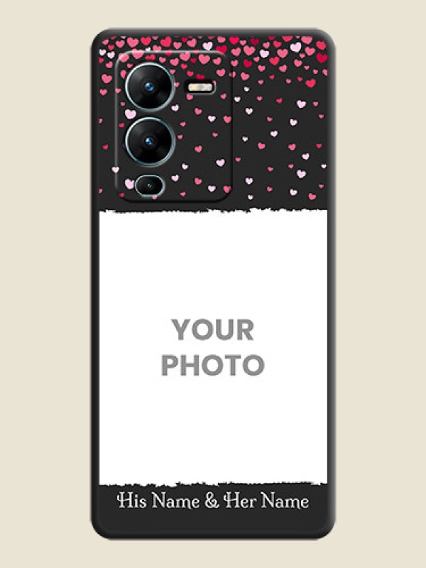 Custom Fall in Love with Your Partner  on Photo on Space Black Soft Matte Phone Cover - Vivo V25 Pro 5G - alternate view