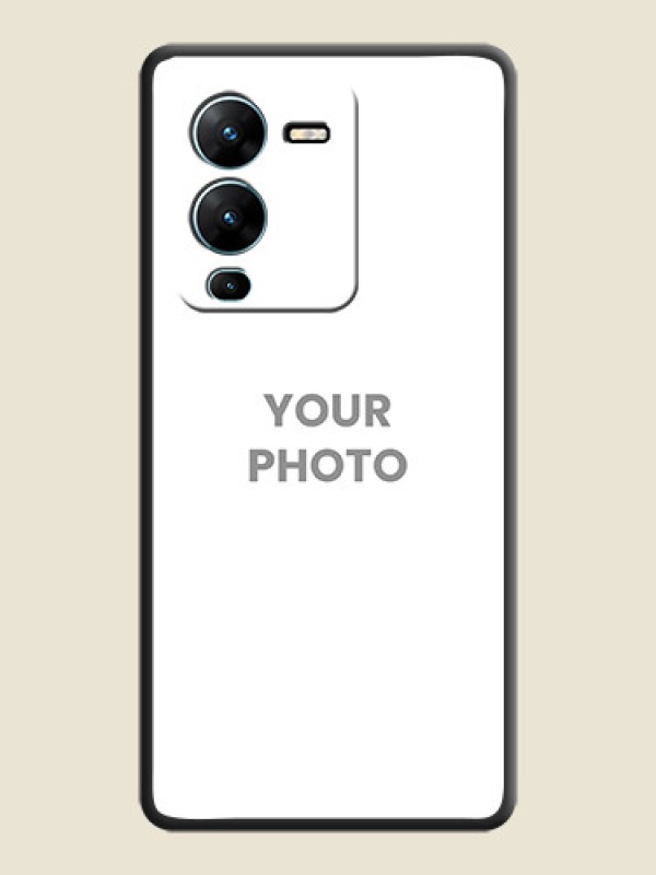 Custom Full Single Pic Upload On Space Black Personalized Soft Matte Phone Covers -Vivo V25 Pro 5G - alternate view