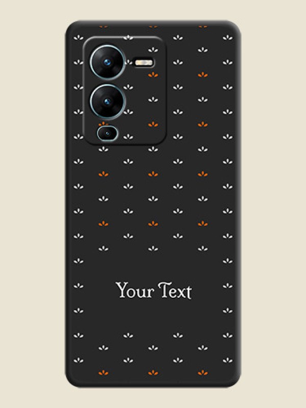 Custom Simple Pattern With Custom Text On Space Black Personalized Soft Matte Phone Covers -Vivo V25 Pro 5G - alternate view