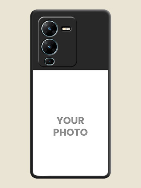 Custom Image Upload With Space Black Color On Custom Soft Matte Mobile Back Cover - Vivo V25 Pro 5G - alternate view