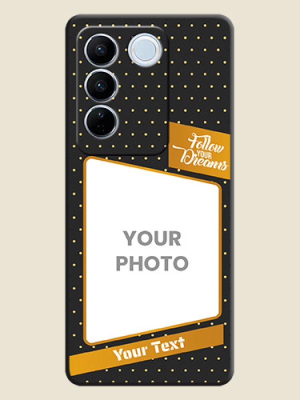 Custom Follow Your Dreams with White Dots on Space Black Custom Soft Matte Phone Cases - Vivo V27 Pro - alternate view
