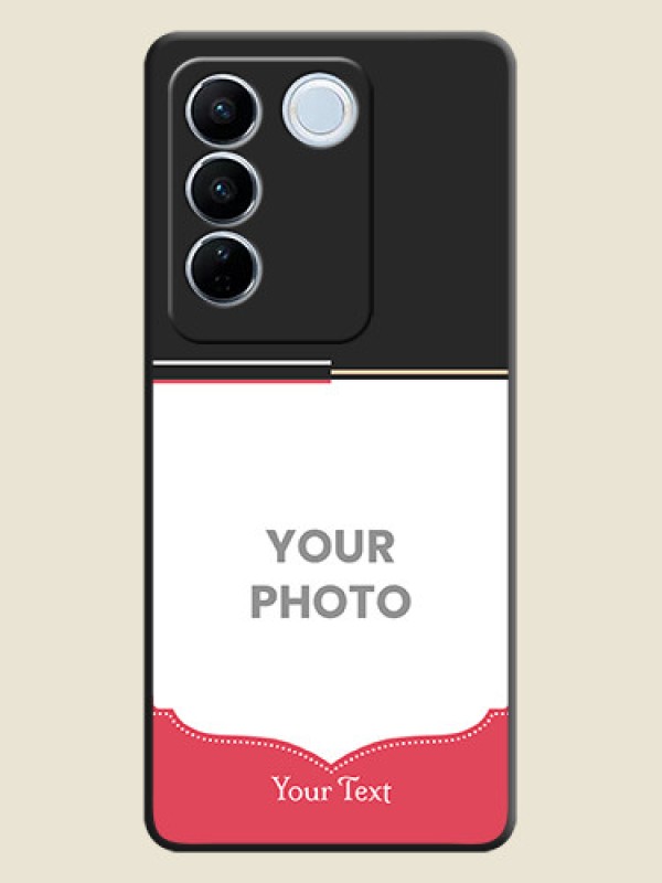 Custom Classic Plain Design with Name on Photo on Space Black Soft Matte Phone Cover - Vivo V27 Pro - alternate view