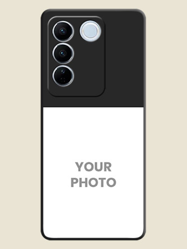 Custom Image Upload With Space Black Color On Custom Soft Matte Mobile Back Cover - Vivo V27 Pro - alternate view