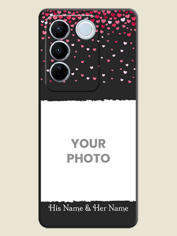 Custom Fall in Love with Your Partner  on Photo on Space Black Soft Matte Phone Cover - Vivo V27 - alternate view