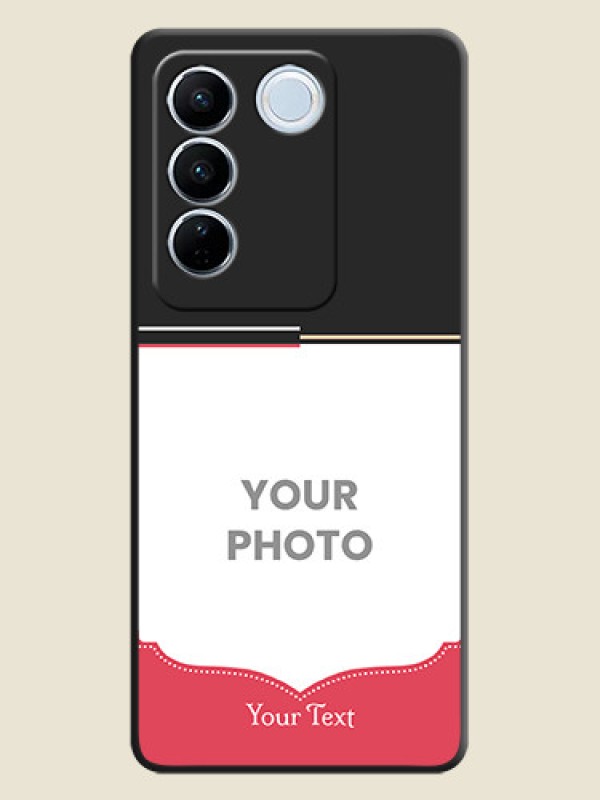 Custom Classic Plain Design with Name on Photo on Space Black Soft Matte Phone Cover - Vivo V27 - alternate view