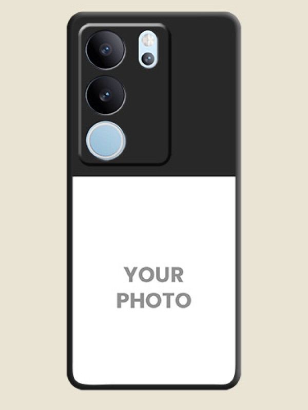 Custom Image Upload With Space Black Color On Custom Soft Matte Mobile Back Cover - Vivo V29 5G - alternate view