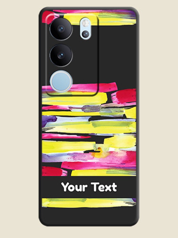 Custom Brush Coloured On Space Black Custom Soft Matte Mobile Back Cover - Vivo V29 Pro 5G - alternate view