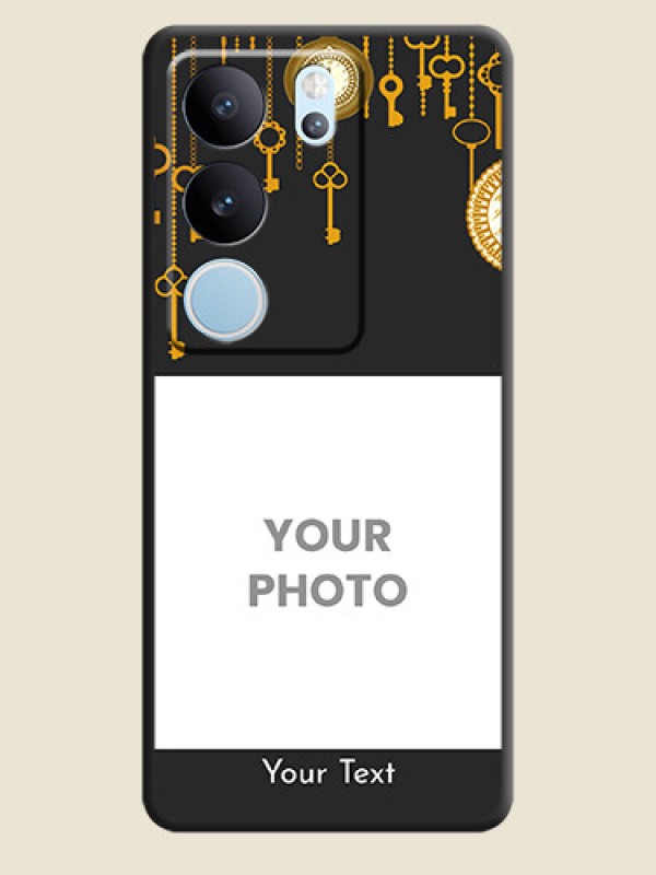 Custom Decorative Design with Text On Space Black Custom Soft Matte Mobile Back Cover - Vivo V29 Pro 5G - alternate view