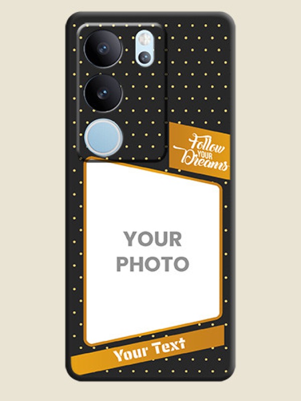 Custom Follow Your Dreams with White Dots On Space Black Custom Soft Matte Mobile Back Cover - Vivo V29 Pro 5G - alternate view