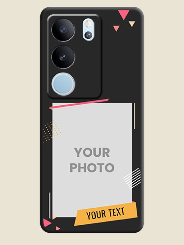 Custom Photo Frame with Triangle Small Dots on Photo On Space Black Custom Soft Matte Mobile Back Cover - Vivo V29 Pro 5G - alternate view
