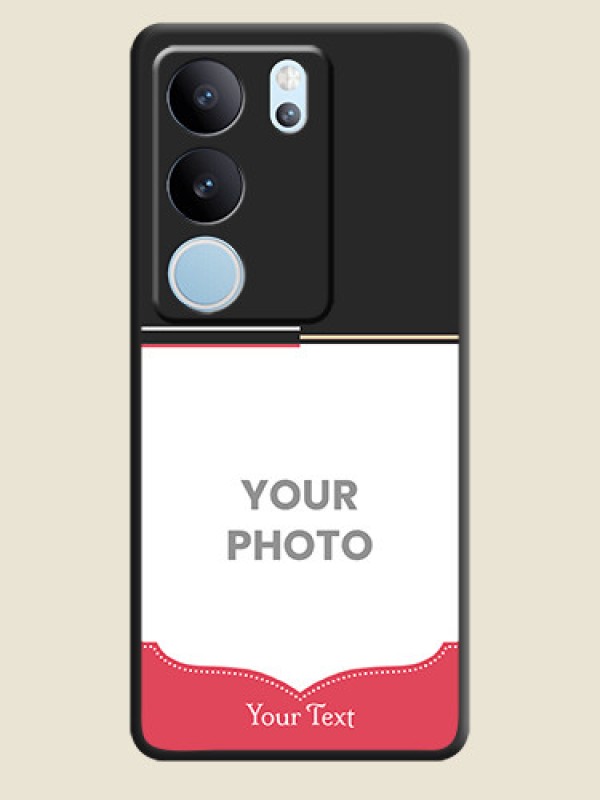 Custom Classic Plain Design with Name On Space Black Custom Soft Matte Mobile Back Cover - Vivo V29 Pro 5G - alternate view