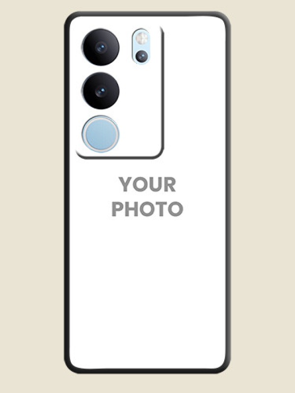 Custom Full Single Pic Upload On Space Black Custom Soft Matte Mobile Back Cover - Vivo V29 Pro 5G - alternate view