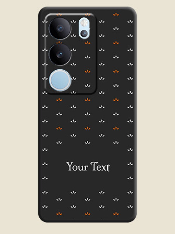 Custom Simple Pattern With Custom Text On Space Black Custom Soft Matte Mobile Back Cover - Vivo V29 Pro 5G - alternate view
