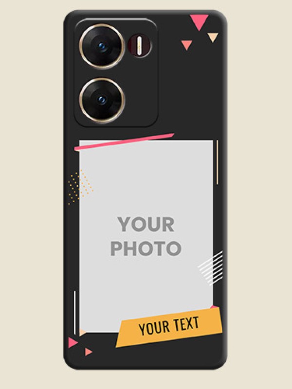 Custom Photo Frame with Triangle Small Dots on Photo On Space Black Custom Soft Matte Mobile Back Cover - Vivo V29E 5G - alternate view