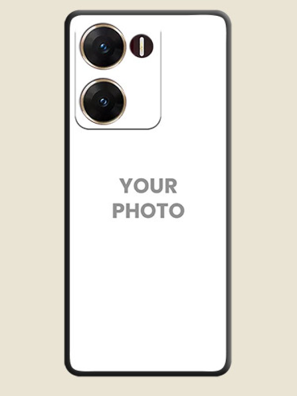 Custom Full Single Pic Upload On Space Black Custom Soft Matte Mobile Back Cover - Vivo V29E 5G - alternate view