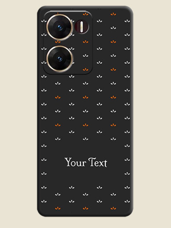Custom Simple Pattern With Custom Text On Space Black Custom Soft Matte Mobile Back Cover - Vivo V29E 5G - alternate view