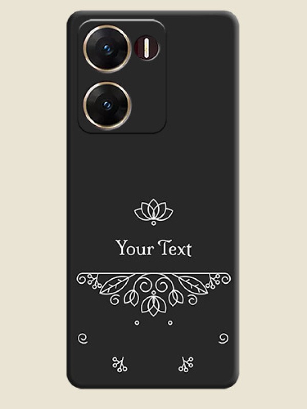 Custom Lotus Garden Custom Text On Space Black Custom Soft Matte Mobile Back Cover - Vivo V29E 5G - alternate view