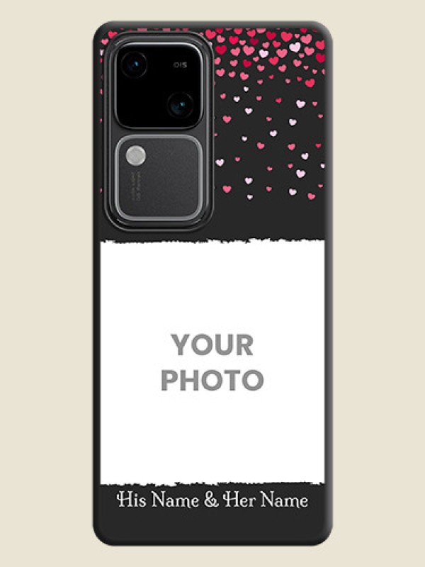 Custom Fall in Love with Your Partner - Photo on Space Black Soft Matte Phone Cover - Vivo V30 5G - alternate view