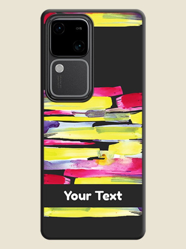 Custom Brush Coloured on Space Black Personalized Soft Matte Phone Covers - Vivo V30 5G - alternate view
