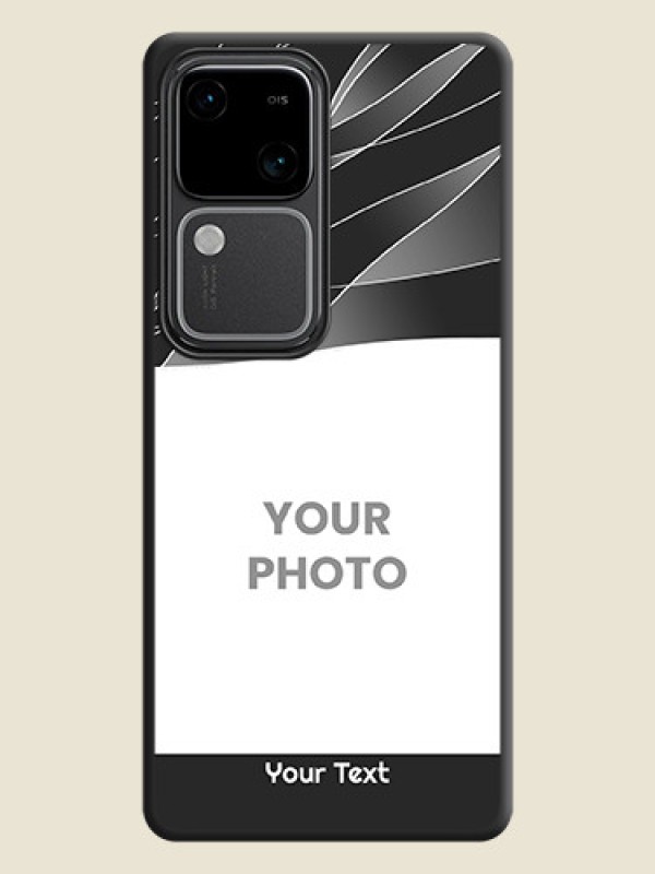 Custom Mixed Wave Lines - Photo on Space Black Soft Matte Mobile Cover - Vivo V30 5G - alternate view