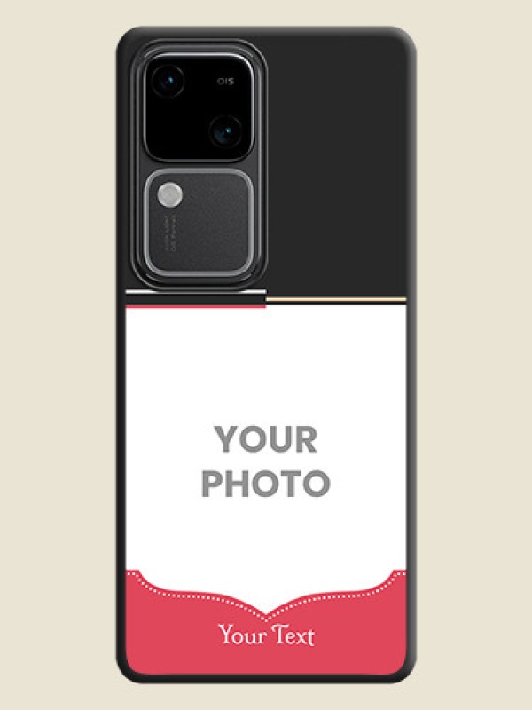 Custom Classic Plain Design with Name - Photo on Space Black Soft Matte Phone Cover - Vivo V30 5G - alternate view