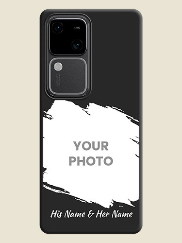 Custom Grunge Brush Strokes - Photo on Space Black Soft Matte Back Cover - Vivo V30 5G - alternate view