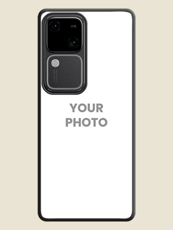 Custom Full Single Pic Upload On Space Black Personalized Soft Matte Phone Covers - Vivo V30 5G - alternate view