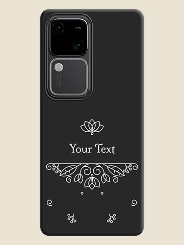 Custom Lotus Garden Custom Text On Space Black Personalized Soft Matte Phone Covers - Vivo V30 5G - alternate view