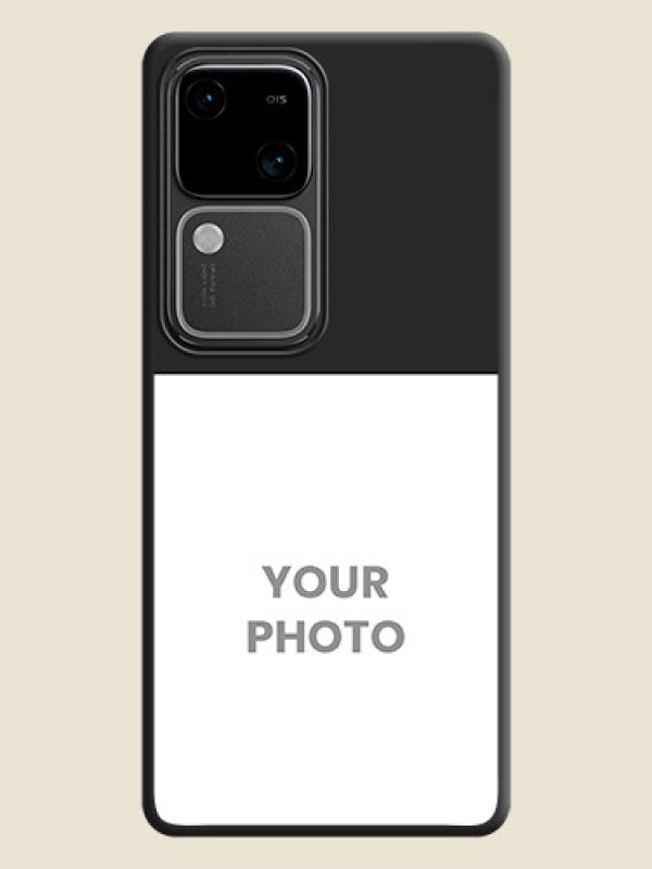 Custom Image Upload With Space Black Color On Custom Soft Matte Mobile Back Cover - Vivo V30 5G - alternate view