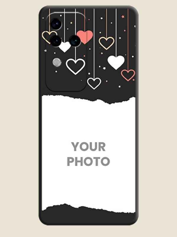 Custom Love Hangings with Splash Wave Picture on Space Black Custom Soft Matte Phone Back Cover - Vivo V30 Pro 5G - alternate view