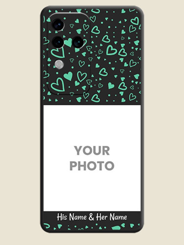 Custom Sea Green Indefinite Love Pattern - Photo on Space Black Soft Matte Mobile Cover - Vivo V30 Pro 5G - alternate view