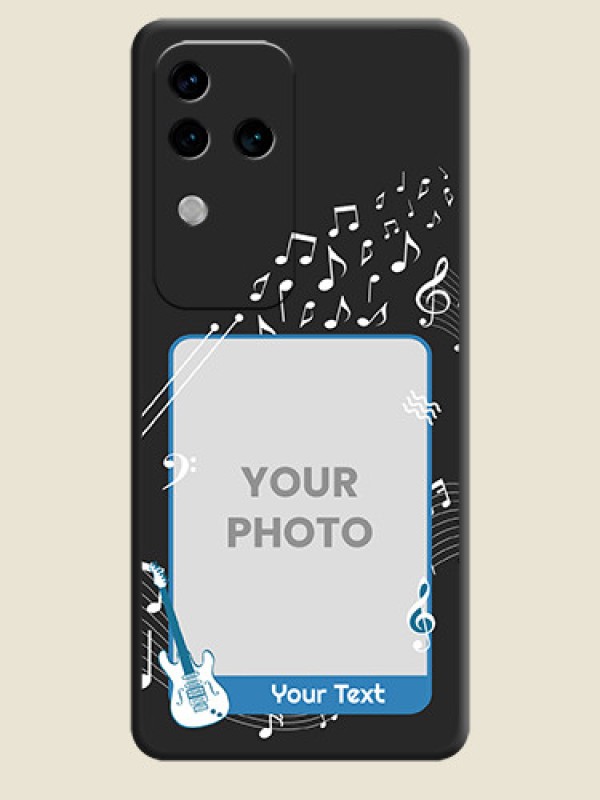 Custom Musical Theme Design with Text - Photo on Space Black Soft Matte Mobile Case - Vivo V30 Pro 5G - alternate view