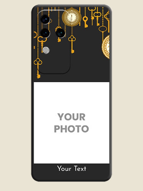 Custom Decorative Design with Text on Space Black Custom Soft Matte Back Cover - Vivo V30 Pro 5G - alternate view