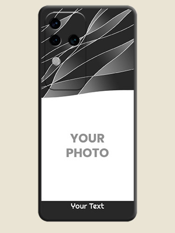Custom Mixed Wave Lines - Photo on Space Black Soft Matte Mobile Cover - Vivo V30 Pro 5G - alternate view