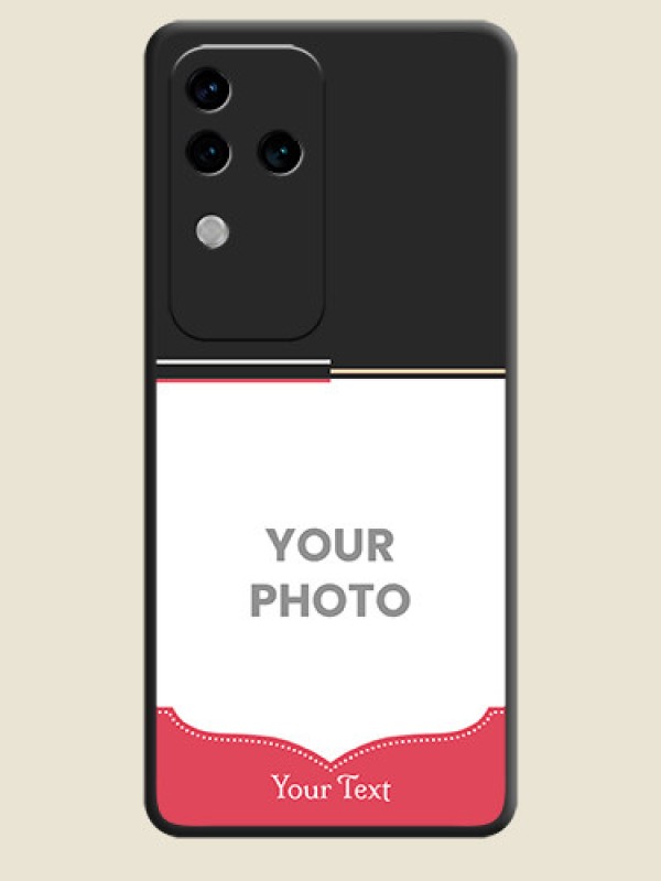 Custom Classic Plain Design with Name - Photo on Space Black Soft Matte Phone Cover - Vivo V30 Pro 5G - alternate view