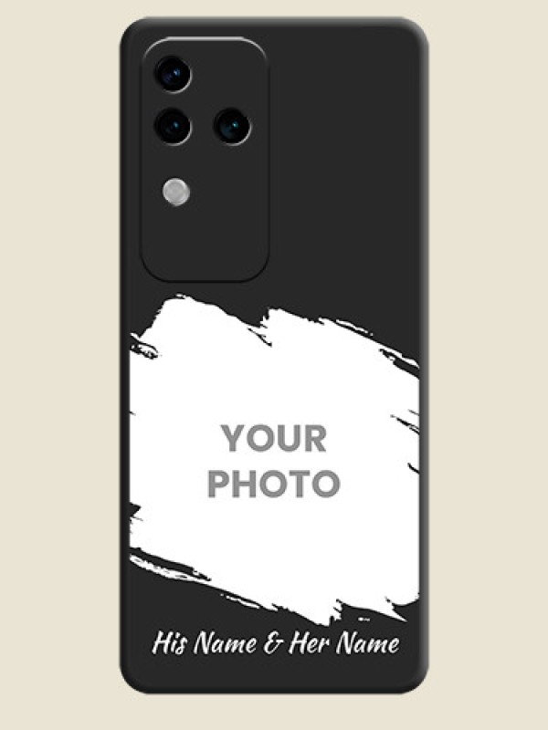 Custom Grunge Brush Strokes - Photo on Space Black Soft Matte Back Cover - Vivo V30 Pro 5G - alternate view