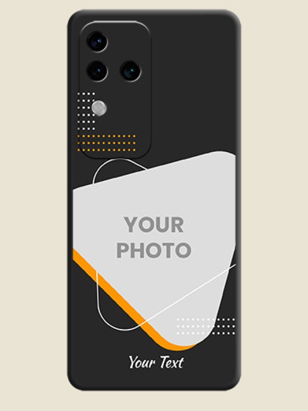 Custom Yellow Triangle - Photo on Space Black Soft Matte Phone Cover - Vivo V30 Pro 5G - alternate view
