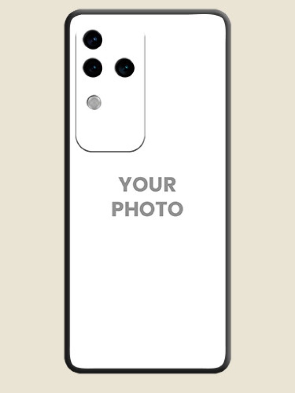 Custom Full Single Pic Upload On Space Black Personalized Soft Matte Phone Covers - Vivo V30 Pro 5G - alternate view