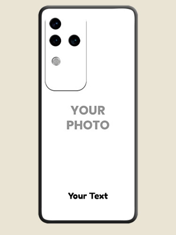 Custom Full Single Pic Upload With Text On Space Black Personalized Soft Matte Phone Covers - Vivo V30 Pro 5G - alternate view