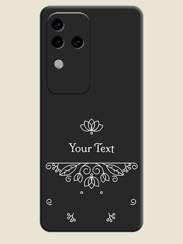Custom Lotus Garden Custom Text On Space Black Personalized Soft Matte Phone Covers - Vivo V30 Pro 5G - alternate view