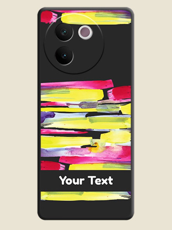 Custom Brush Coloured On Space Black Custom Soft Matte Mobile Back Cover - Vivo V30e 5G - alternate view