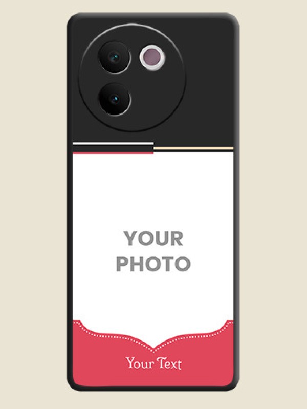 Custom Classic Plain Design with Name On Space Black Custom Soft Matte Mobile Back Cover - Vivo V30e 5G - alternate view