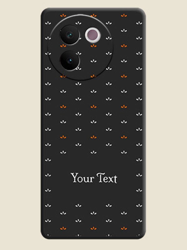 Custom Simple Pattern With Custom Text On Space Black Custom Soft Matte Mobile Back Cover - Vivo V30e 5G - alternate view