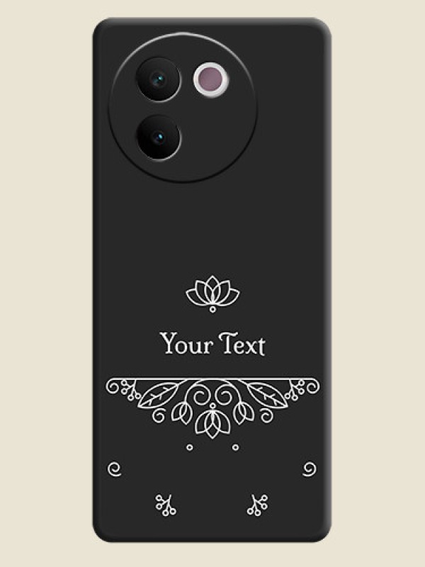 Custom Lotus Garden Custom Text On Space Black Custom Soft Matte Mobile Back Cover - Vivo V30e 5G - alternate view