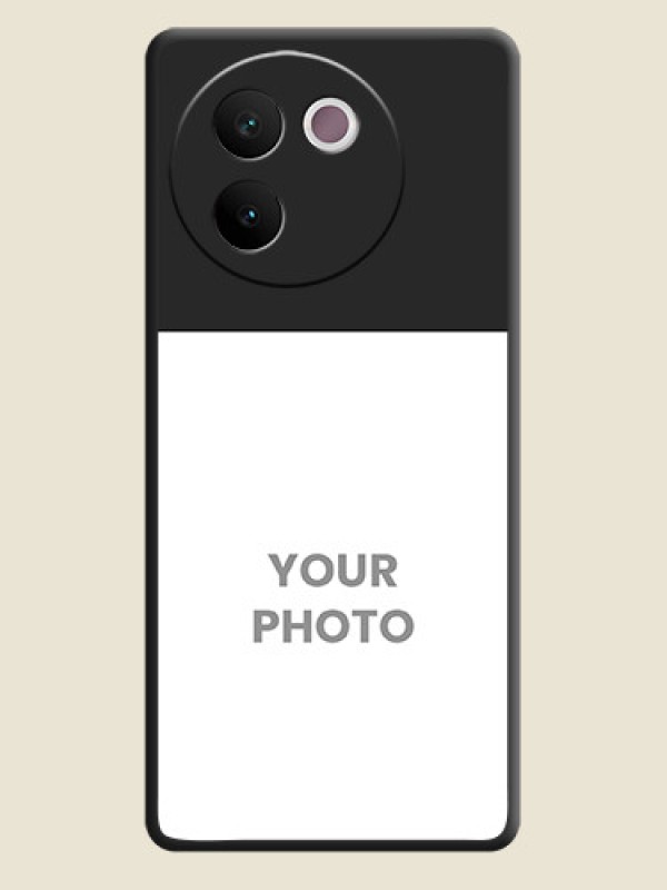 Custom Image Upload With Space Black Color On Custom Soft Matte Mobile Back Cover - Vivo V30E 5G - alternate view